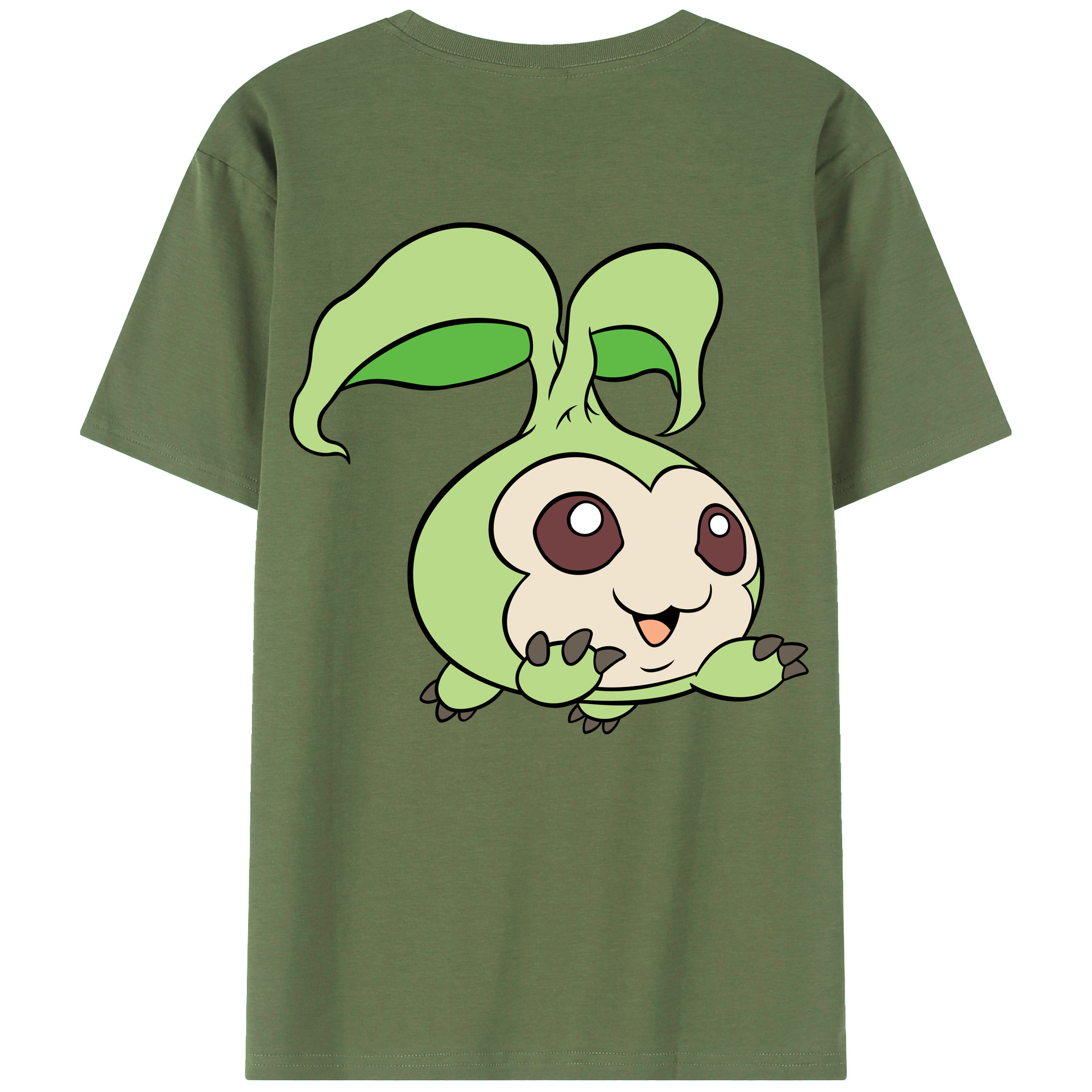 （画像用） Digimon デジタルモンスター/デジモン 綿100％ メンズ半袖Tシャツ（バックプリント） 通気性